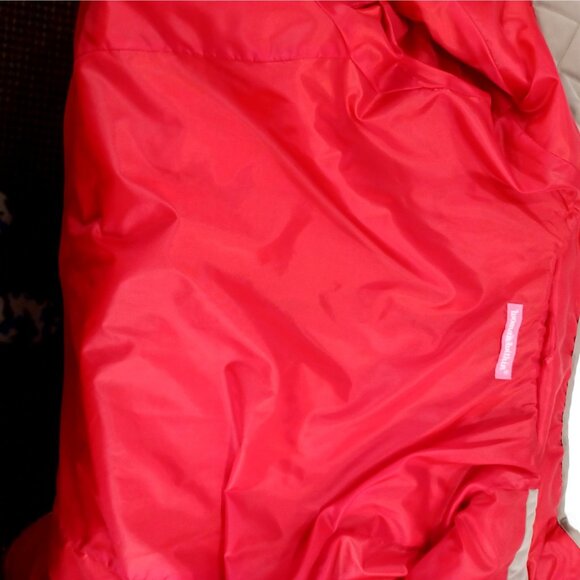 Women Within Quilted Jacket Barn Coat Snaps Down Tan/Red Diamond Quilt Size 1X - Picture 7 of 7